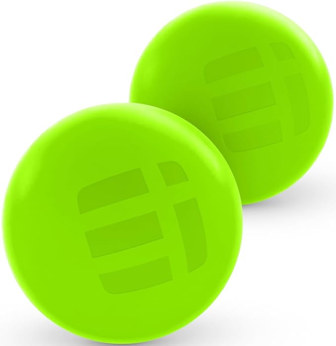 Massage Lacrosse Balls for Myofascial Release, Trigger Point Therapy Ball Set, Foot Massage Ball Roller for Plantar Fasciitis, Yoga Deep Tissue, Physical Therapy Balls Hard Rubber 2 Pack (Lime Green)