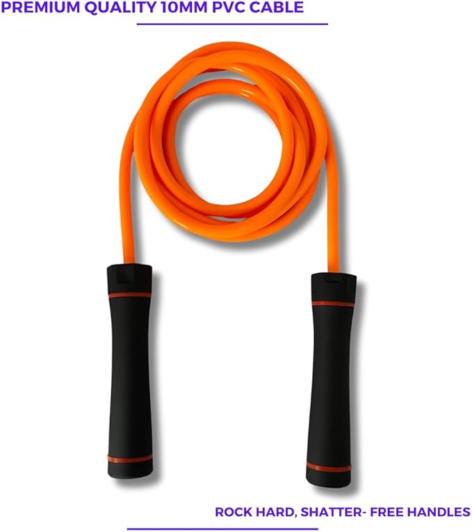 Elevate Gravity Heavy Rope - 3m, 10mm PVC - Boost Muscle, Cardio & Strength - Smooth Bearings - Ideal Indoor/Outdoor & Weight Loss.