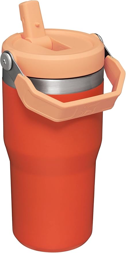 Stanley IceFlow Stainless Steel Tumbler - Vacuum Insulated Water Bottle for Home, Office or Car Reusable Cup with Straw Leak Resistant Flip Cold for 12 Hours or Iced for 2 Days, Tigerlily, 20OZ