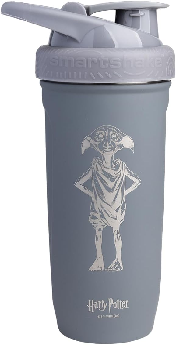 Smartshake Reforce Stainless Steel Harry Potter Dobby Shaker Bottle (900 ML /30oz) | Light Weight Resistance Sports Shaker Bottle with a Soft Lid | Leakproof, BPA Free & DEHP Free