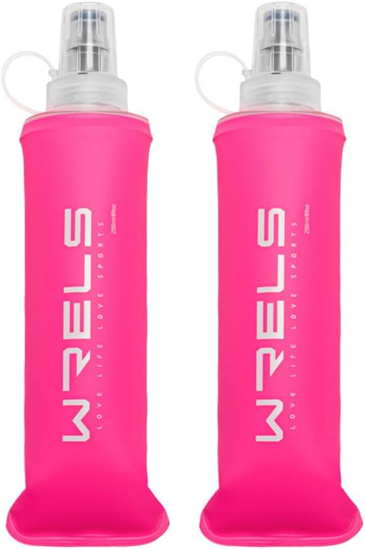 Folding Soft Flask Portable Collapsible Running Lightweight Water Bottle for Outdoor Sports,Travel with Mouthpeice Cover