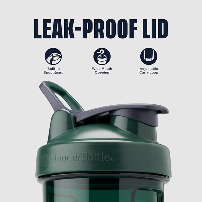 BlenderBottle Shaker Bottle Pro Series Perfect for Protein Shakes and Pre Workout, 28-Ounce, Full-Color Green