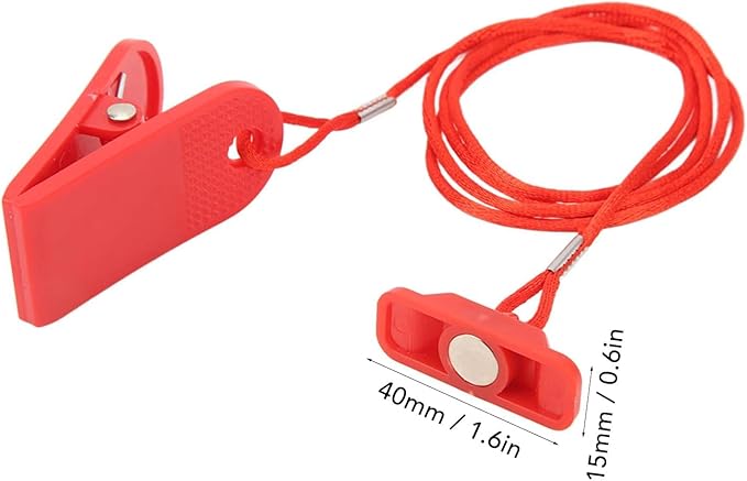 Treadmill Replacement Safety Key, 2PCS Universal Treadmill Magnet Safety Key,Running Machine Protection Key Rectangle Red