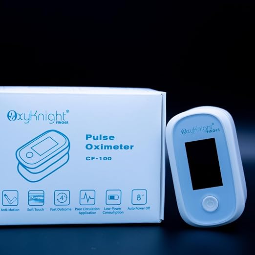 Bluetooth Fingertip Pulse Oximeter - Measures Oxygen Level, Pulse Rate & Respiration Rate - Compatible with Mobile App - Audio Alarm - Battery Life Up to 24hrs of Use