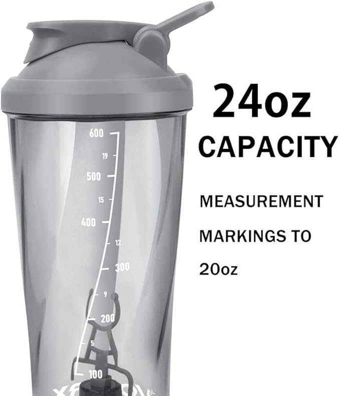 VOLTRX Premium Electric Protein Shaker Bottle, Made with Tritan - BPA Free - 24 oz Vortex Portable Mixer Cup/USB Rechargeable Shaker Cups for Protein Shakes