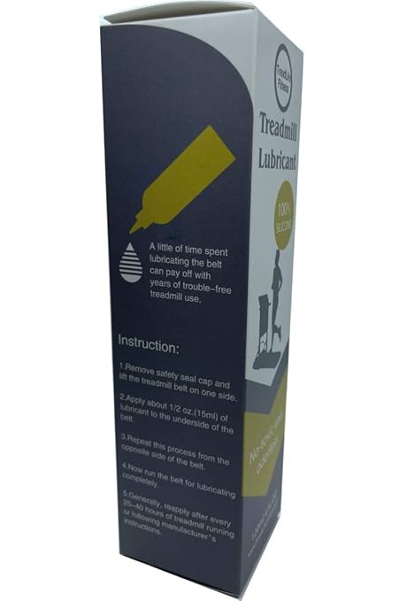 100% Silicone HIGH Performance Treadmill Belt Lubricant - 4 Ounce Bottle - Easy to Use Applicator Tube - Comes with Instructions