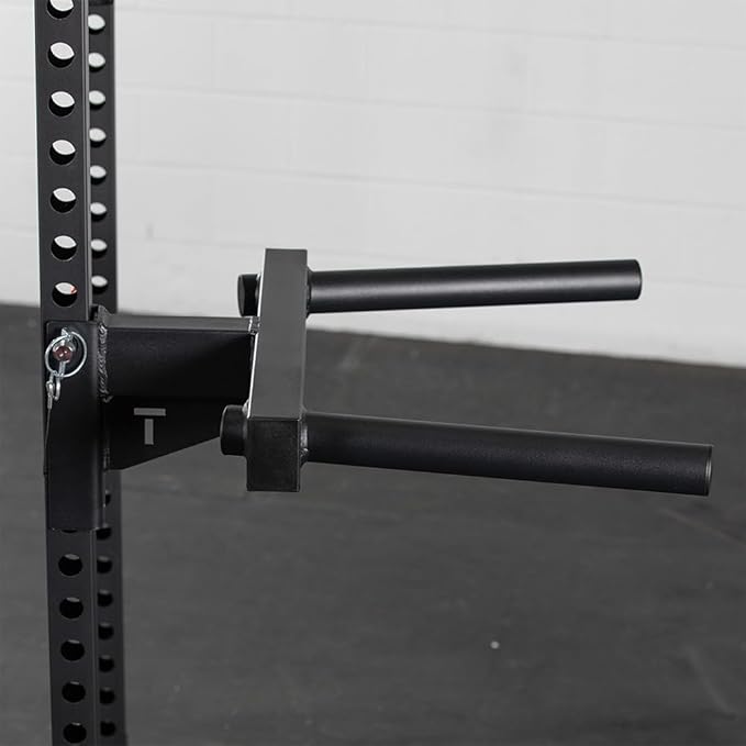 Titan Fitness Y-Dip Bar Fits T-2 Series Power Racks, Rack Mounted Dip Attachment, 550 LB Capacity, Dip Bar Station for Tricep Dips, Bodyweight Training, Calisthenics, Squat Rack