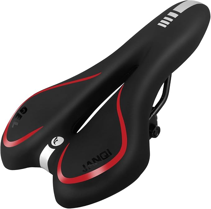 Comfortable Bike Seat for Men & Women, Waterproof Bicycle Seat, Breathable Mountain Bike Saddle, Gel Bicycle Saddle for MTB, BMX, Road Bike, City Bikes, Exercise Bikes