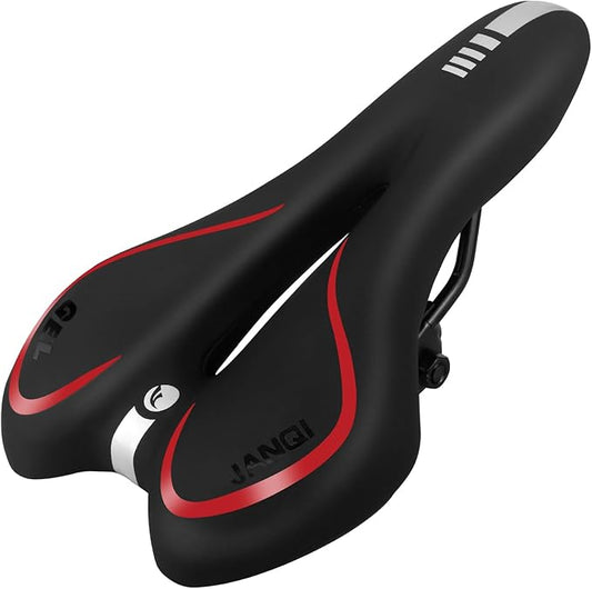 Comfortable Bike Seat for Men & Women, Waterproof Bicycle Seat, Breathable Mountain Bike Saddle, Gel Bicycle Saddle for MTB, BMX, Road Bike, City Bikes, Exercise Bikes