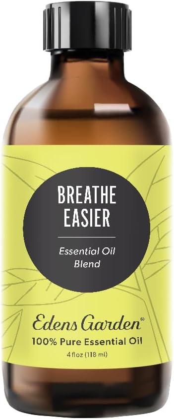 Edens Garden Breathe Easier Essential Oil Blend- 100% Pure Premium Grade, Undiluted, Natural, Therapeutic, Aromatherapy, The Best for Skin, Humidifiers, Candle 118 ml (4 fl oz)