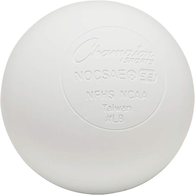 Champion Sports Lacrosse Balls: Official Size Sporting Goods Equipment for Professional, College & Grade School Games, Practices & Recreation - NCAA, NFHS and SEI Certified