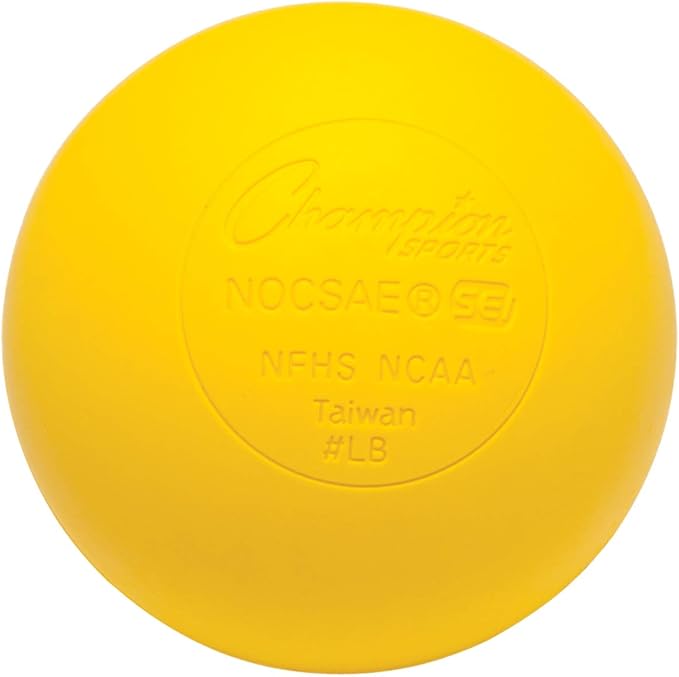 Champion Sports Lacrosse Balls: Official Size Sporting Goods Equipment for Professional, College & Grade School Games, Practices & Recreation - NCAA, NFHS and SEI Certified