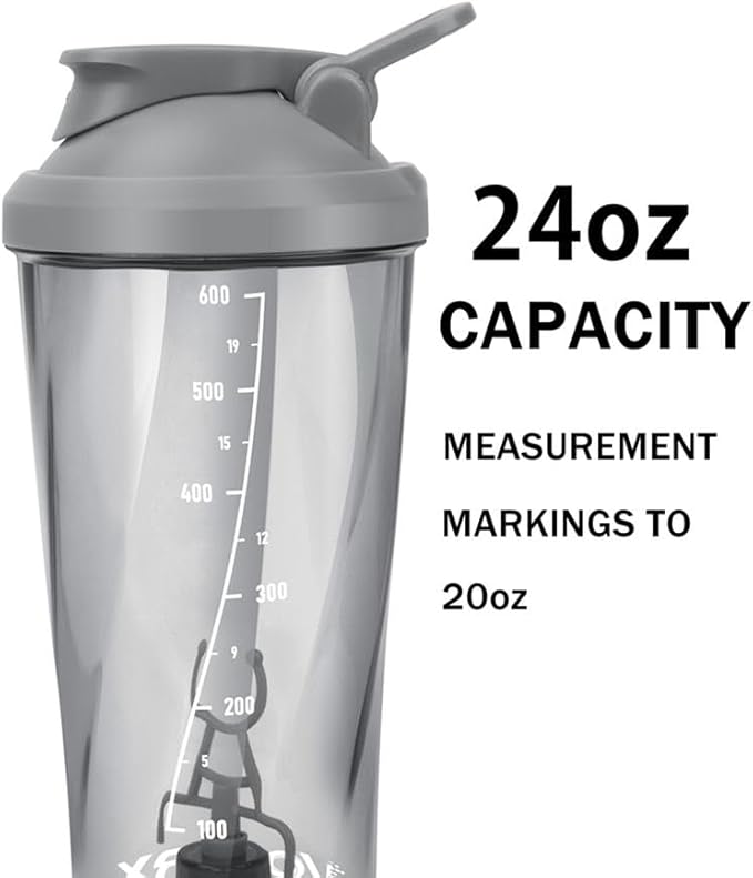 VOLTRX Premium Electric Protein Shaker Bottle, Made with Tritan - BPA Free - 24 oz Vortex Portable Mixer Cup/USB C Rechargeable Shaker Cups for Protein Shakes