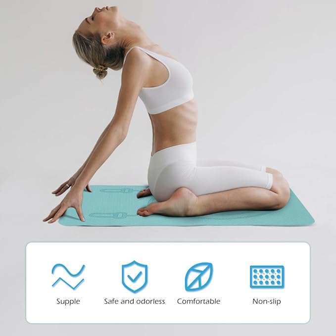 Kisangel Multi-function Non- Tpe Skipping Mat for Household Workout Shock-absorbing Exercise Pad for Boys and Girls Jump Rope Indoor Fitness