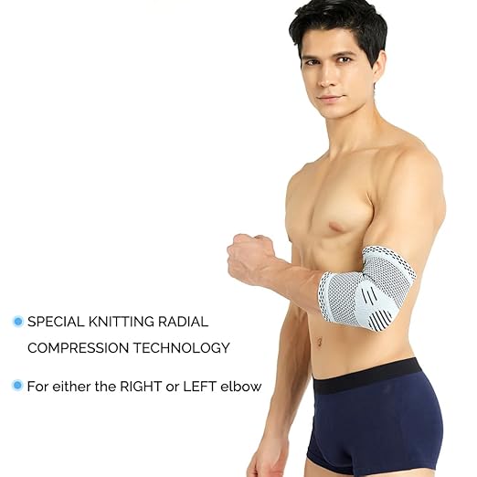 NeoTech Care Elbow Support Brace - Breathable - Men, Women, Right or Left (Black Color, Size M, 1 Unit)
