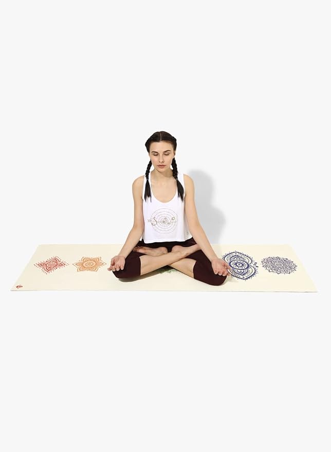 TPE Yoga Mat - Artist Designed, Premium eco friendly mats, Non Slip, Non toxic, Great For Regular & Hot Yoga, Pilates and Workouts (72 inch x 24 inch x 6mm thick)