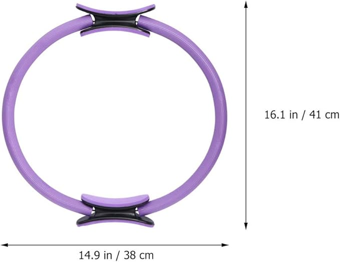 BESPORTBLE Household Appliances Pilates Ring Portable Fitness Circle Body Ring Yoga Ring Equipment for Pilates Yoga Fitness Workout 42x38cm (Purple) Purple Rings