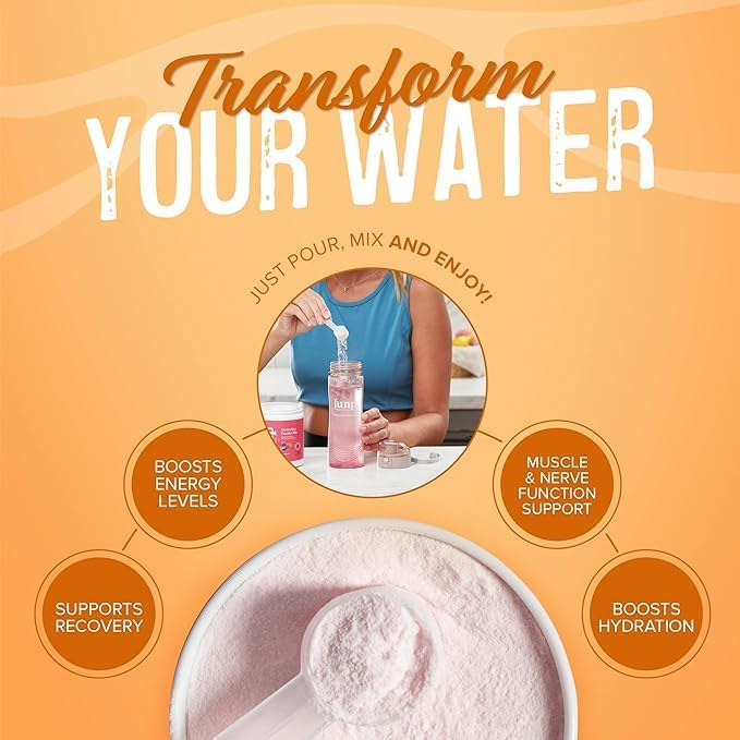 JUNP Electrolytes Powder No Sugar No Carbs – Sweet Tangy Citrus Orange Drink Mix - Potassium & Salt Electrolyte Hydration Powder Zero Calorie Sugar Free Electrolyte Powder, Keto Friendly, 180 Servings