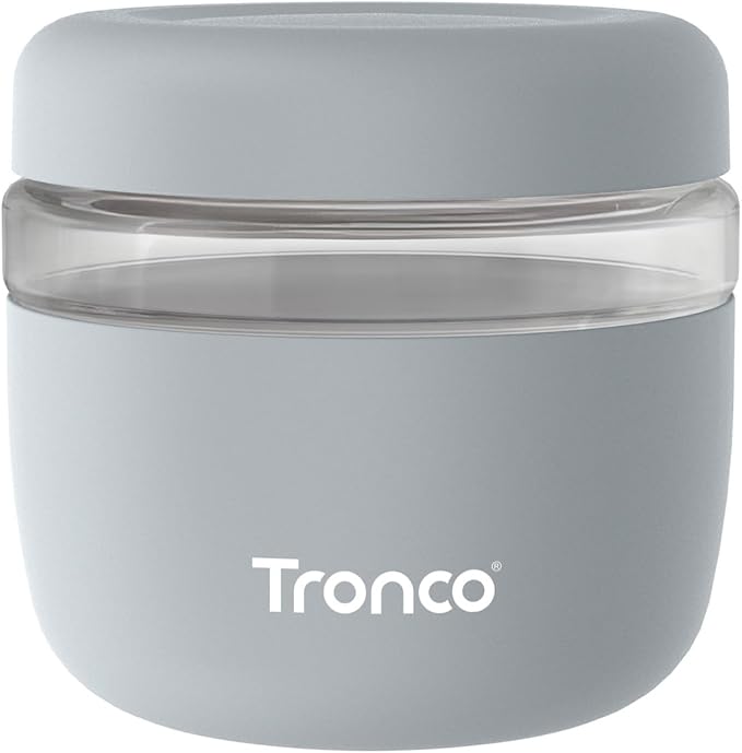 Tronco 24 oz Glass Lunch Bowl Container with Lid, Glass Food Containers, Leak & Spill Proof, Soup & Stew Food Storage Salad, Yogurt, Meal Prep, Airtight, Reusable, Dishwasher Safe, BPA-Free, Set of 1