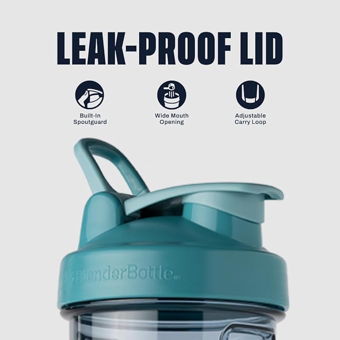 BlenderBottle Shaker Bottle Pro Series Perfect for Protein Shakes and Pre Workout, 28-Ounce, Cerulean Blue