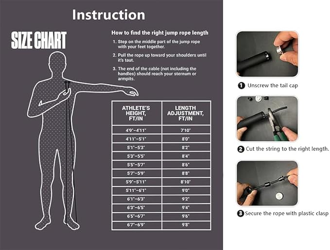 Adjustable Jump Rope for Home Fitness - 5mm PVC Cord with Ball Bearings, Anti-Slip Rubber& Alloy Handles for Beginners, Weight Loss Workout in Home/School/Gym