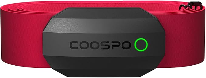 COOSPO Bluetooth Heart Rate Monitor Chest Strap H808S, ANT+ BLE HR Monitor Chest, HRM IP67 Waterproof, 300H Battery Life