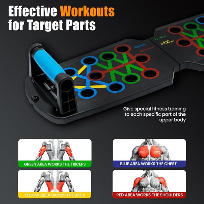 Push Up Board,Portable Dismountable 17 in 1 Push Up Bar at Home Gym,Professional Muscle Training Equipment is Available for Men and Women,The Ideal Gift for Fitness Enthusiasts,Pushup Board Set