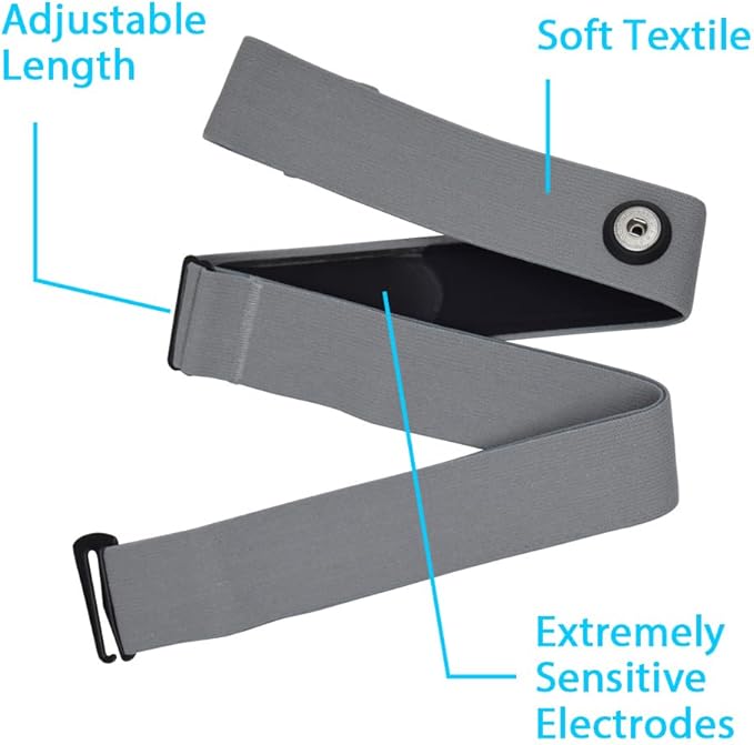 KYTO Heart Rate Monitor Chest Strap, ANT+/ Bluetooth, Compatible with iOS/Android APPs, Cycling/Yoga/Basketball/Running/Fitness Exercise/Boxing