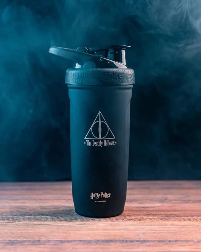 Smartshake Reforce Stainless Steel Harry Potter Deathly Hallows Style Shaker Bottle (900 ML /30oz) | Lightweight Resistance Sports Shaker Bottle with a Soft Lid | Leakproof, BPA Free & DEHP Free