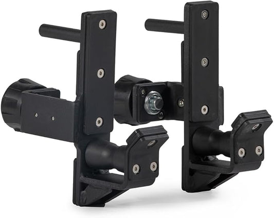 Titan Fitness T-3 Series Quick Release Roller J-Hooks, 1,000 LB Rackable Capacity, Fits 2" x 3" Uprights, 16mm Pop-Pin Fits 11/16" Hole, Protective Nylon Liners