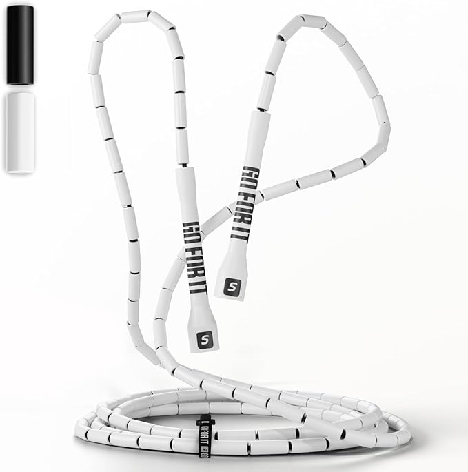 Sportbit Elite Beaded Jump Rope - Adjustable Speed Rope for Fitness, CrossFit, Boxing - Tangle-Free, Lightweight