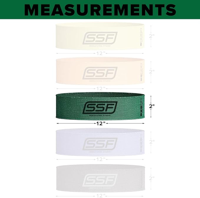 Serious Steel Fitness Fabric Mini Loop Non-Slip Resistance Band Set | Warm-Up, Physical Therapy, Glute Training, Speed and Agility Exercise Bands