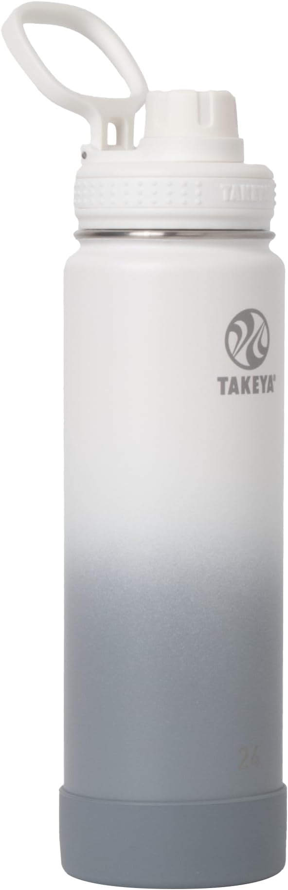 Takeya Actives Water Bottle with Spout Lid - Bottle with Double Stainless Steel Insulation - Dishwasher Safe & BPA-Free - Bottle with Spout Lid & Removable Bumper - 24 oz, Ombre Morning Mist