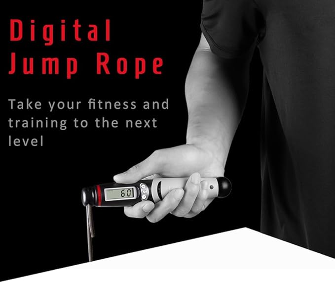 KYTO Smart Jump Rope, High Speed Jump Rope with Counter, Workout Jumping Rope with Steel Ball Bearings, Adjustable Length Speed Skipping Rope, Skipping Rope with App, Fitness Gifts for Adults, Kids