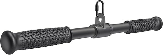 SELEWARE Rotating Straight Bar Cable Machines Attachments for Gym, Pull Down Bar Press Down Bar with Non-Slip Rubber Handle, Universal Attachment for Cable Machines