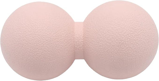 Hard Peanut Massage Ball, Double Lacrosse Massage Ball. Deep Tissue Massager Mobility Roller for Physical Therapy Myofascial Release Trigger Point Muscle Relax Pain Relief Acupressure (Pink)