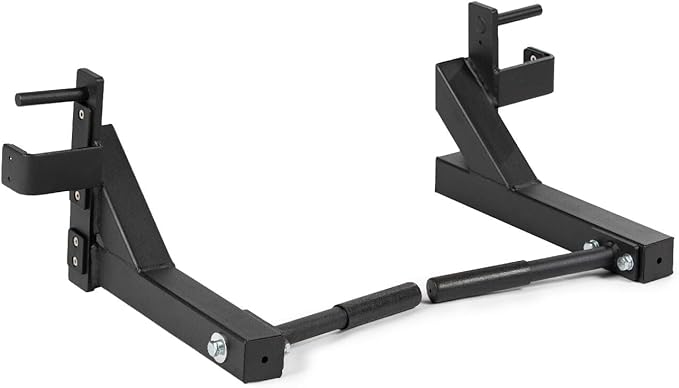 Titan Fitness T-3 Series Dip Bars, J-Hook Style Rack Mounted Dip Attachment, 880 LB Capacity, Fits 2" X 3" Tubular Steel
