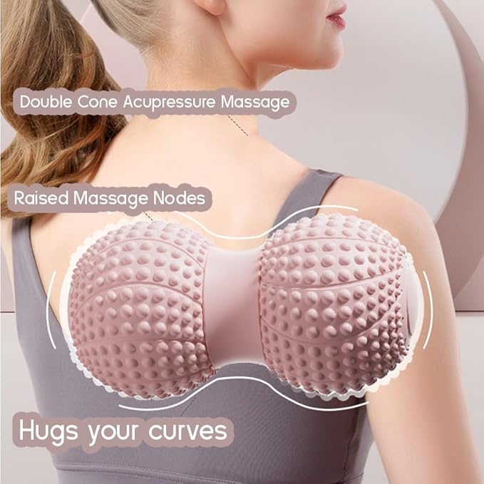 Peanut Massage Ball for Myofascial Release & Muscle Relaxation - Deep Tissue (Pink)