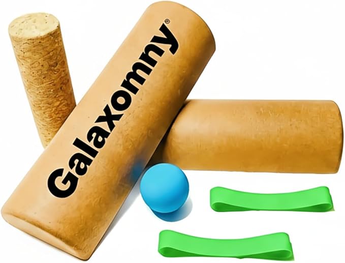 Cork Balance Board - Non-Slip Rocker for Plantar Fasciitis Relief & Ankle Strengthening | Balance Trainer for Seniors, Athletes & Yoga Enthusiasts (Portable Home Gym Equipment)