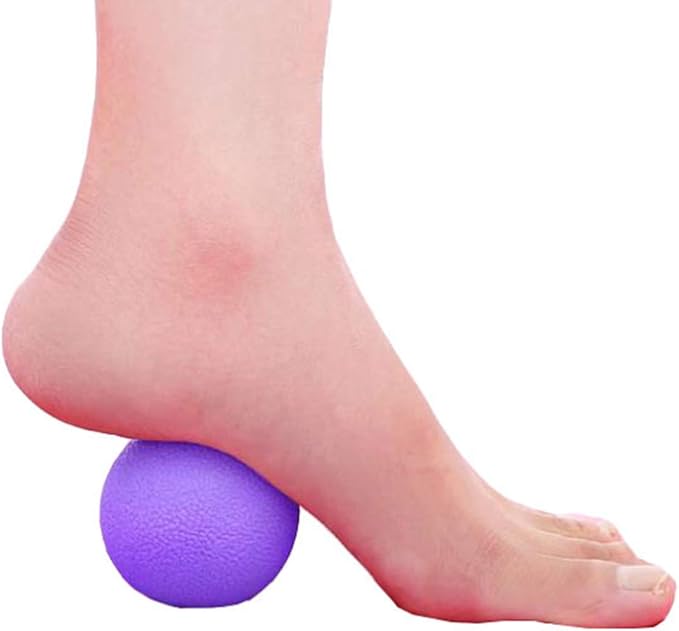 Yoga Massage Ball - Best Trigger Point Ball for Myofascial and Fascia Release, Foot and Back Massage, Trigger Point Therapy (Purple)