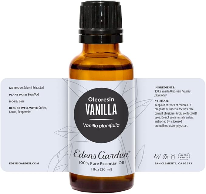 Edens Garden Vanilla- Oleoresin Essential Oil- 100% Pure Premium Grade, Undiluted, Natural, Therapeutic, Aromatherapy, The Best for Diffuser, Candle, Humidifiers, Kid Safe 30 ml (1 fl oz)
