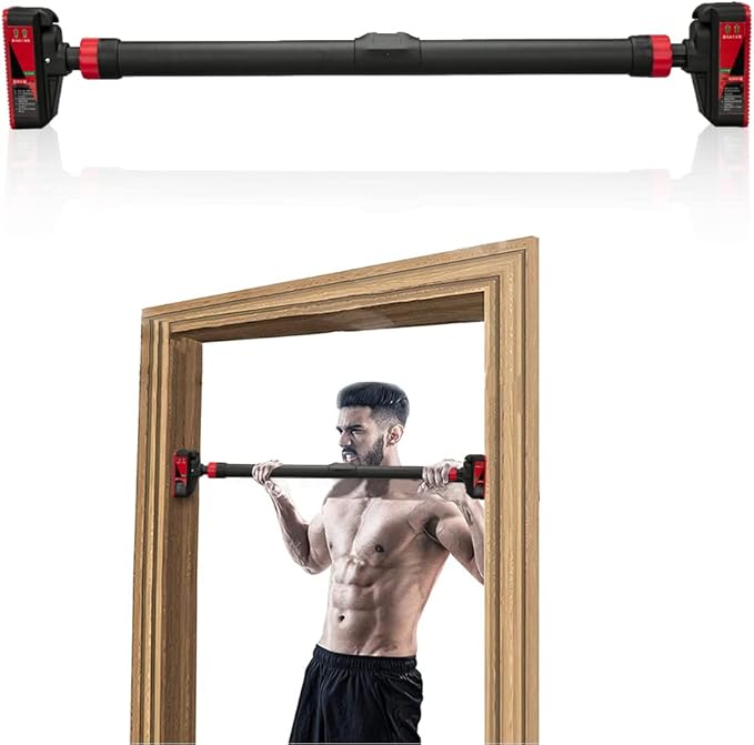 Pull Up Bar, Adjustable Strength Training Bars Without Screw, Adjustable Width Chin Up Bar for Doorway, Max Load 440 Lbs