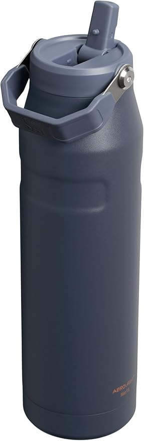 Stanley IceFlow Flip Straw 2.0 Water Bottle 36 oz | Built-In Straw with Larger Opening | Lightweight and Leak Resistant | Insulated Stainless Steel | BPA-Free | Twilight