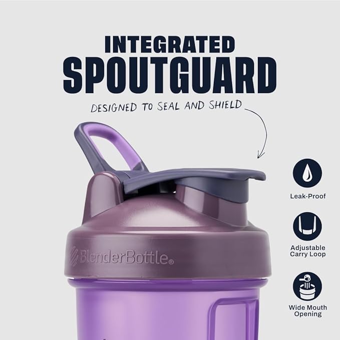 BlenderBottle Classic V2 Shaker Bottle Perfect for Protein Shakes and Pre Workout, 28-Ounce (2 Pack), Pink and Purple