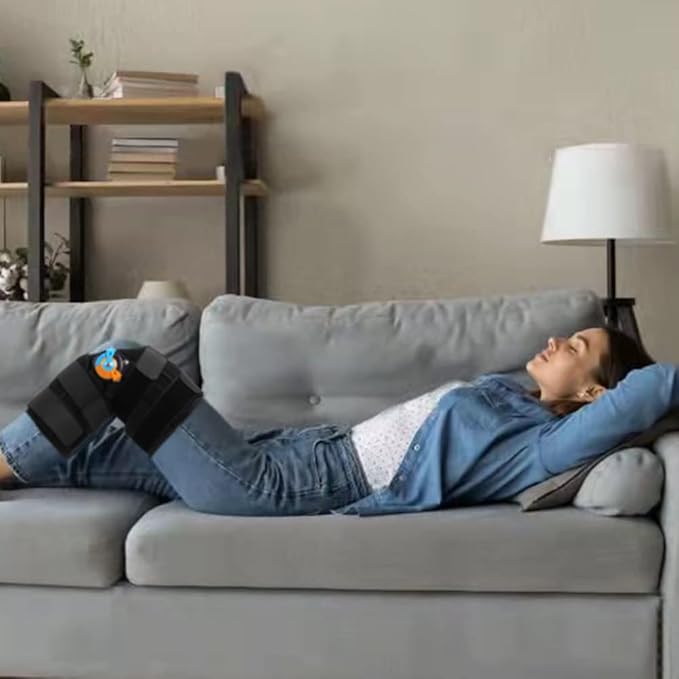 Hinged Knee Brace with Side Stabilizers ROM Knee Support Adjustable Knee Immobilizer for Knee Pain ACL MCL PCL Arthritis Meniscus Tear Post OP Recovery for Men and Women (M)