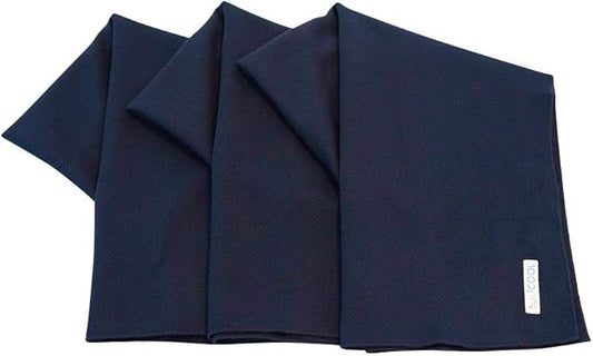 BUILTCOOL Adult Cooling Towel - Men & Women Chilly, Lightweight, Soft, Neck and Face Cooling Towel for Sport, Camping, Hunting, One Size, Navy, 3 Pack