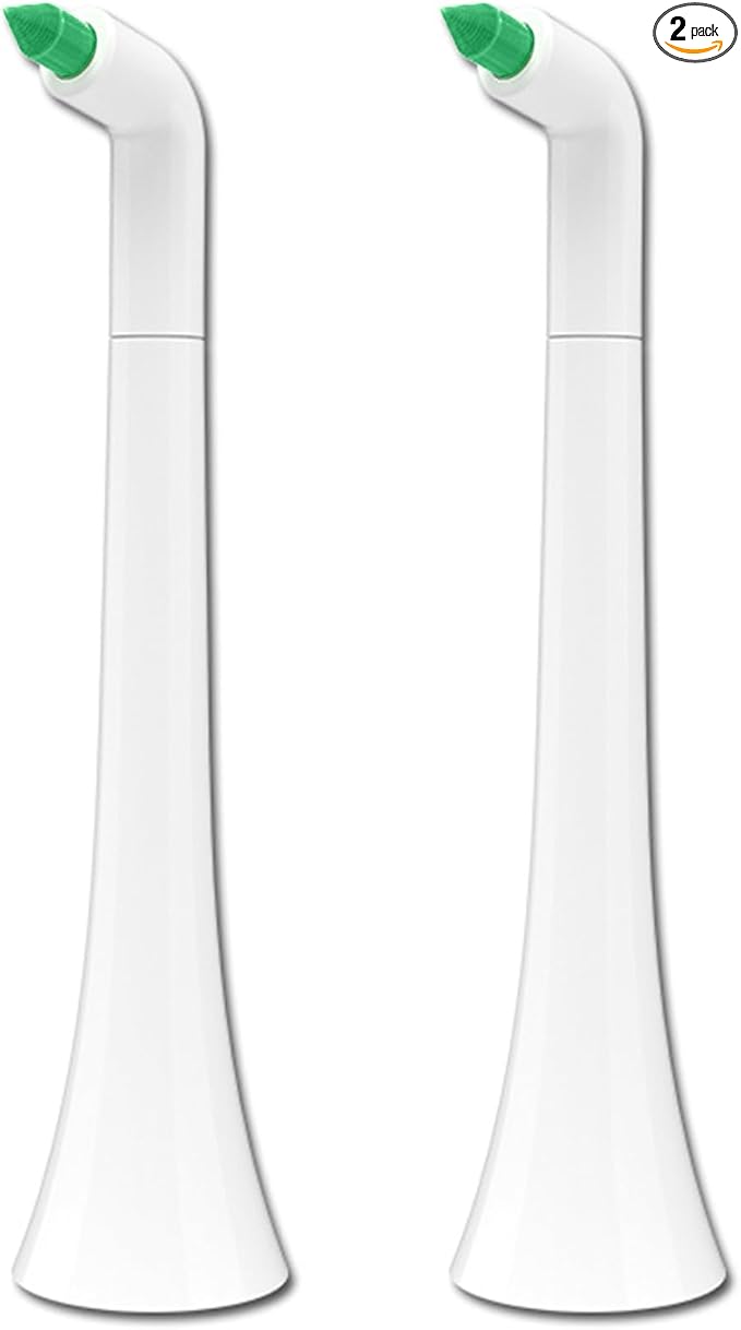 Interdental Cleaning Replacement Toothbrush Heads for Philips Sonicare Click-on System - 2-Pack | Braces Brush Heads with Dupont Bristles | Interproximal & Orthodontic Clean (White, One Size)