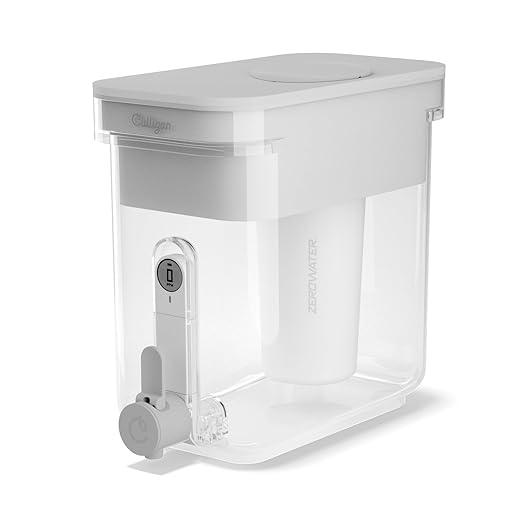 Culligan with ZeroWater Technology 22-Cup Water Filter Dispenser – Includes 5-Stage Advanced Water Filter, Certified to Reduce Lead, Total PFAS (Forever Chemicals), Mercury, Fluoride, and Chlorine