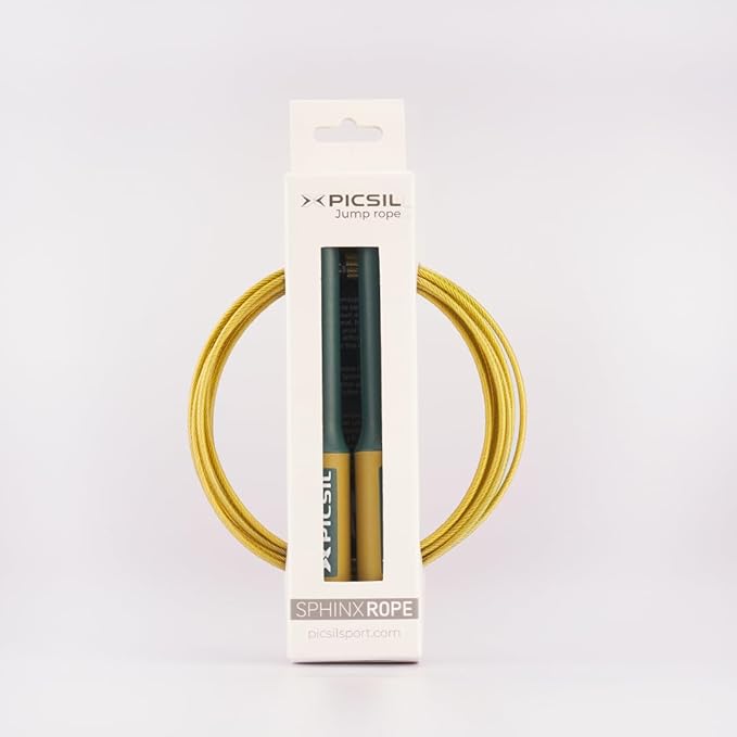 PICSIL - Sphinx Rope | 360° Spin Jump Rope | Dual Bearing System | Fast & Lightweight for Fitness, Cross Training Boxing | Adjustable Cable| Double Rolling |