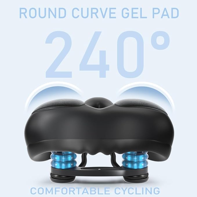 Comfortable Bike Seat Soft Bike Saddle for Men Wide Bicycle Seat for Women Gel Bicycle Seat Cushion